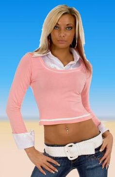 2 v 1 tričko - univ. - růžová, bílá