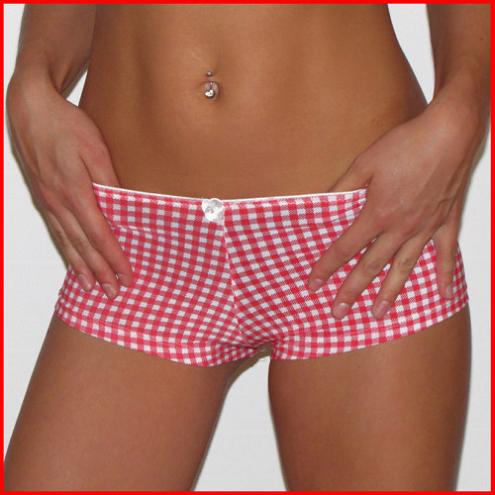 dámské kalhotky, panty - M - kostičky bílá, hnědá