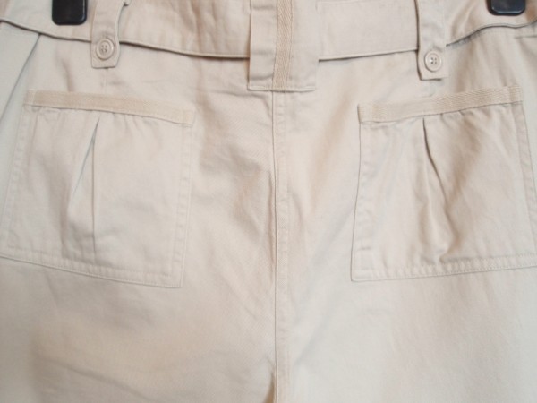 plátěné kalhoty s kapsami - 40 - béžová