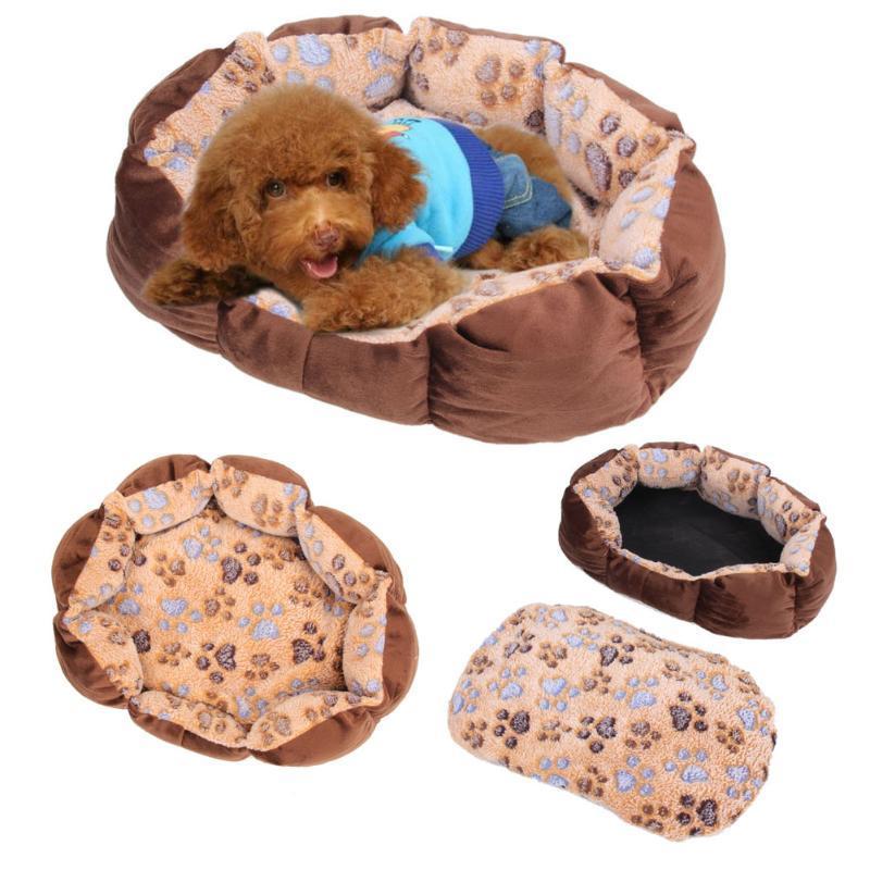 plyšový pelíšek pro psa, kočku - hnědá