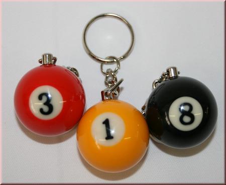 přívěšek na klíče kulečníková koule - 2,5 cm - č. 14