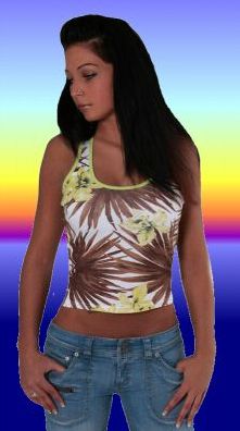 sexy top s kytkama - M/L