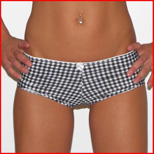 dámské kalhotky, panty - L - kostičky bílá, modrá