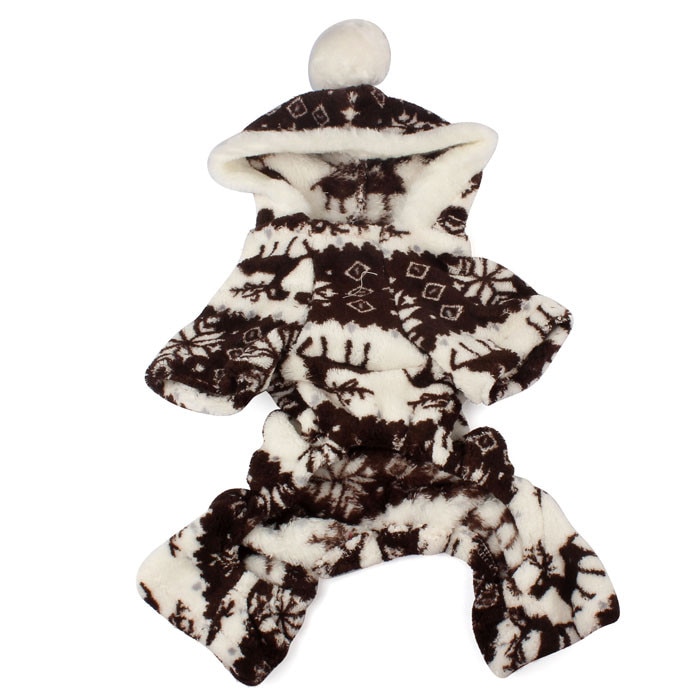 plyšový psí obleček, obleček pro psa - XL - šedá, bílá