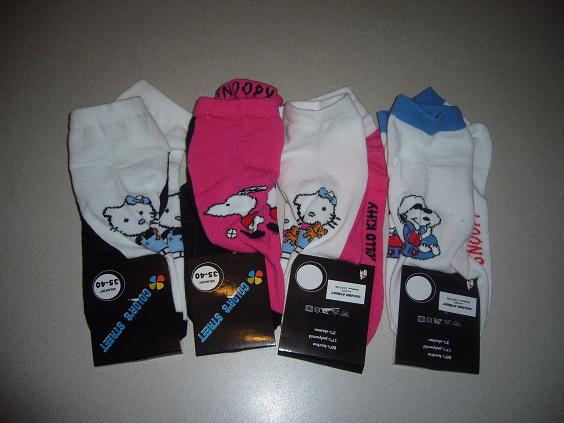 kotníčkové ponožky s obrázkem - 35 - 40 - modrá se zajícem