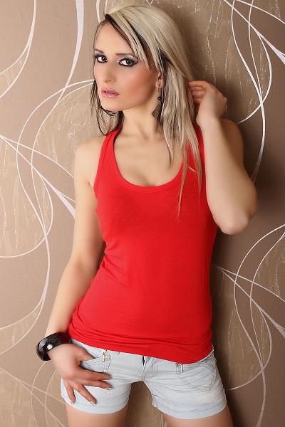 sexy top - S/M - červená