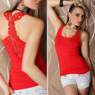 sexy top - S/M - červená